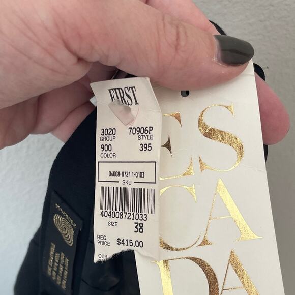 NWT Escada Black Wool Rock Skirt A-Line | DE 38 or US 8 - Picture 6 of 8